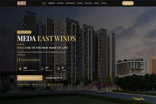 Property Microsite on Desktop